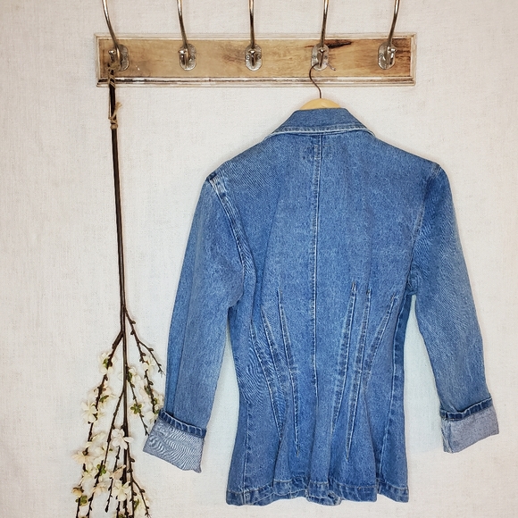 VINTAGE 80's PARIS BLUE DENIM JACKET -Size XS💙 - Picture 2 of 6
